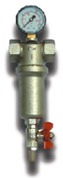 Brass sediment filters with reusable cartridge - 100 mic.